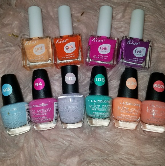 SOLD 10 NAILPOLISHES 4 ARE GEL - Picture 2 of 2